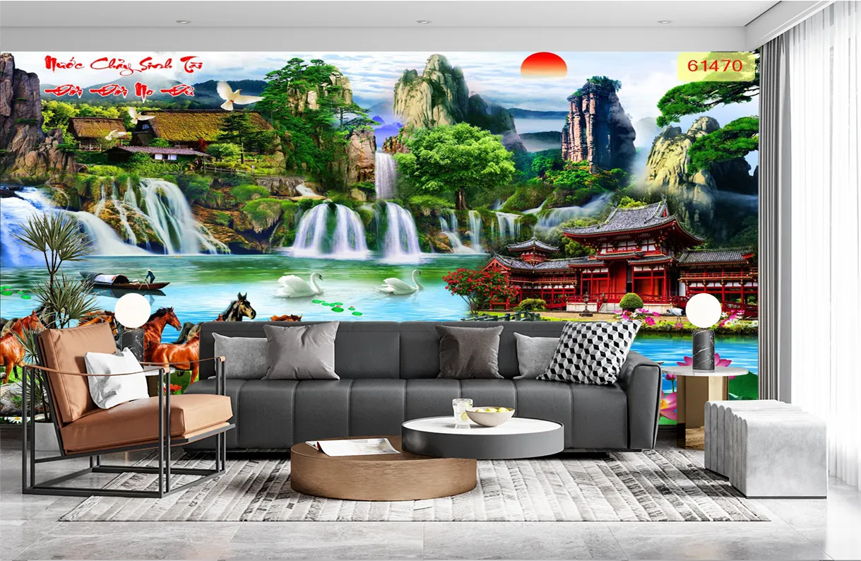 Tranh dán tường mã đáo thành công mới nhất 2024