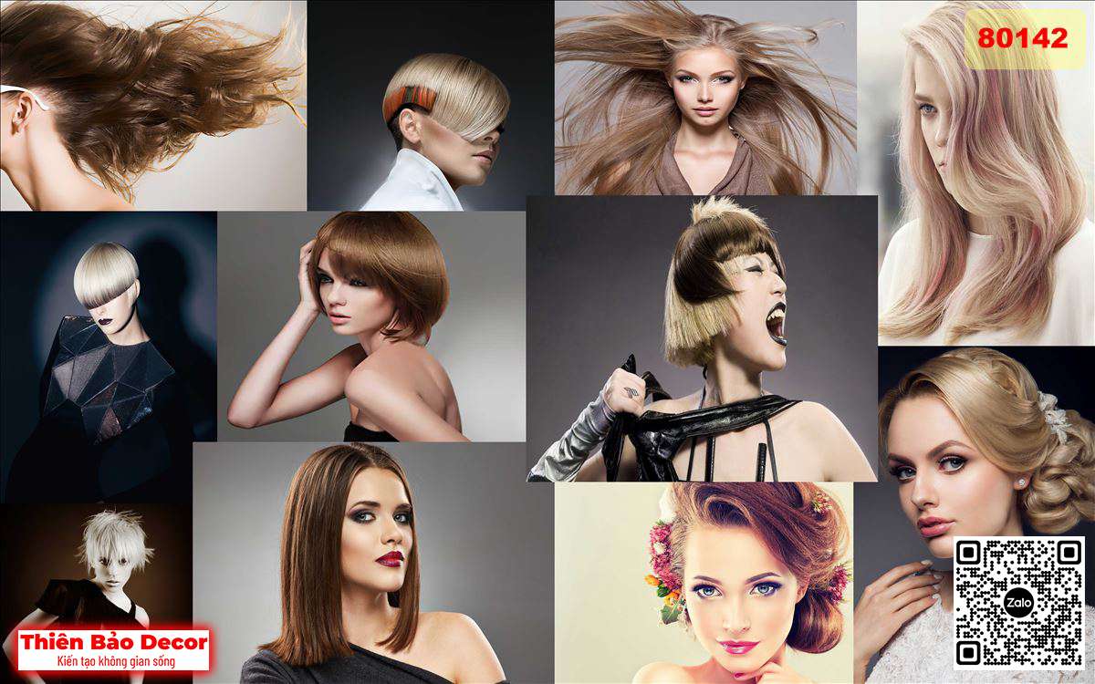 Tranh dán tường Barber shop 1