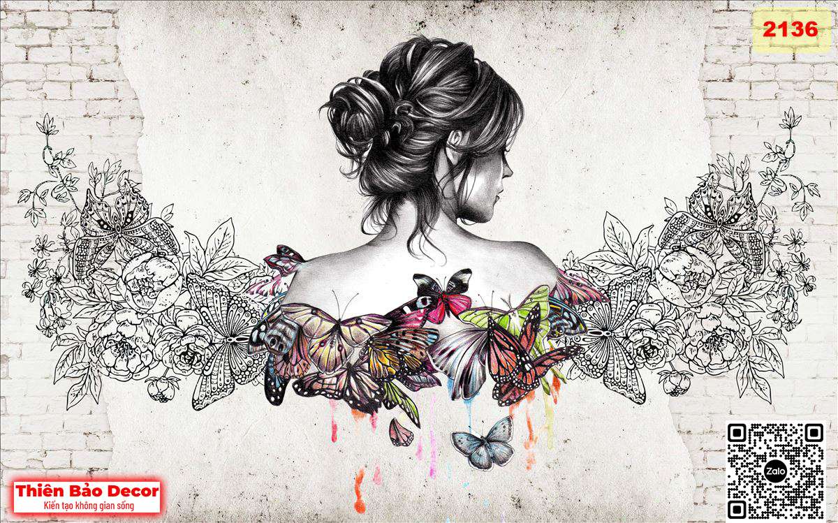 Tranh dán tường Barber shop 1