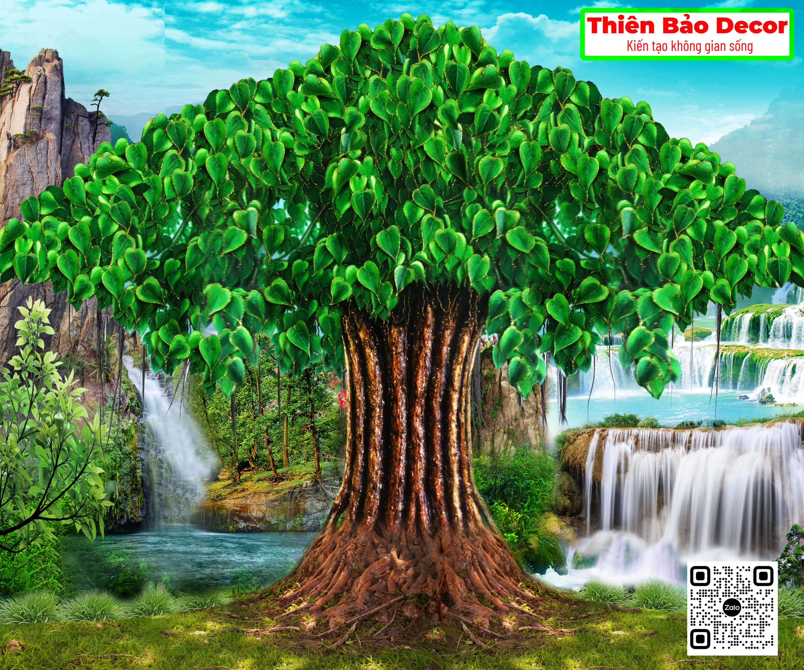 Tranh cây bồ đề 1