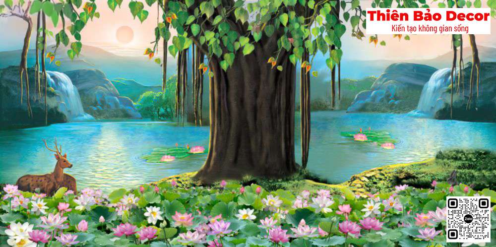 Tranh cây bồ đề 1