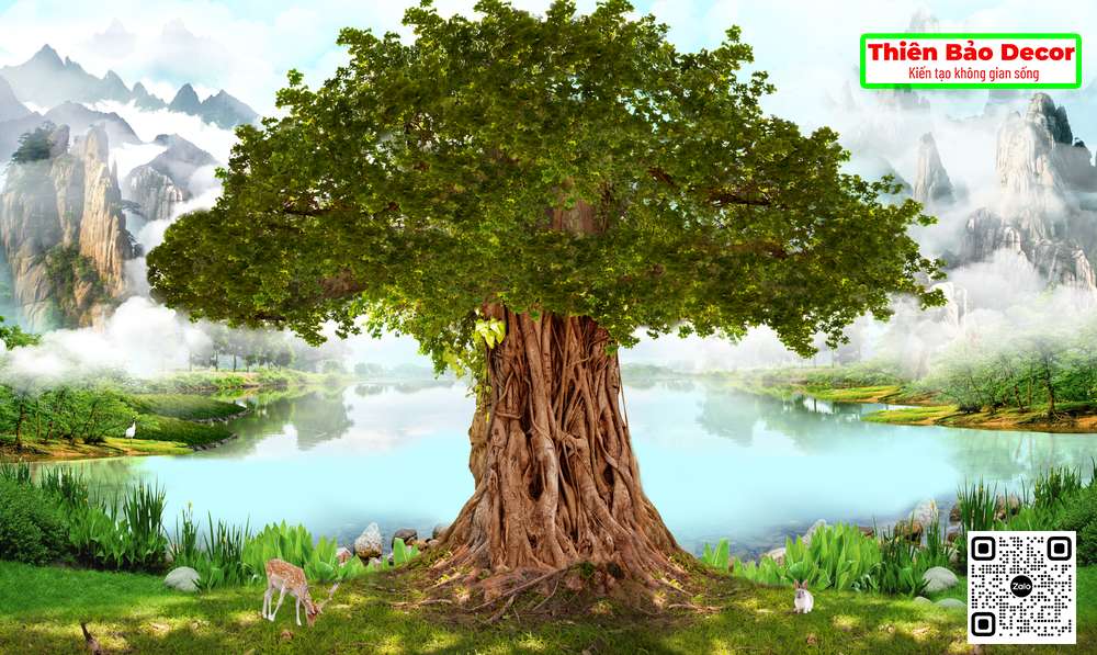 Tranh cây bồ đề 1