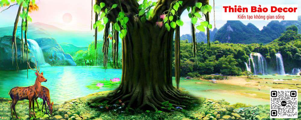 Tranh cây bồ đề 1