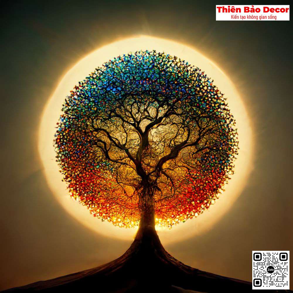 Tranh cây bồ đề 1