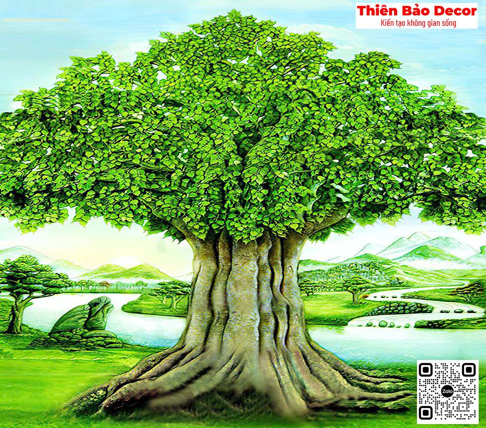 Tranh cây bồ đề 1