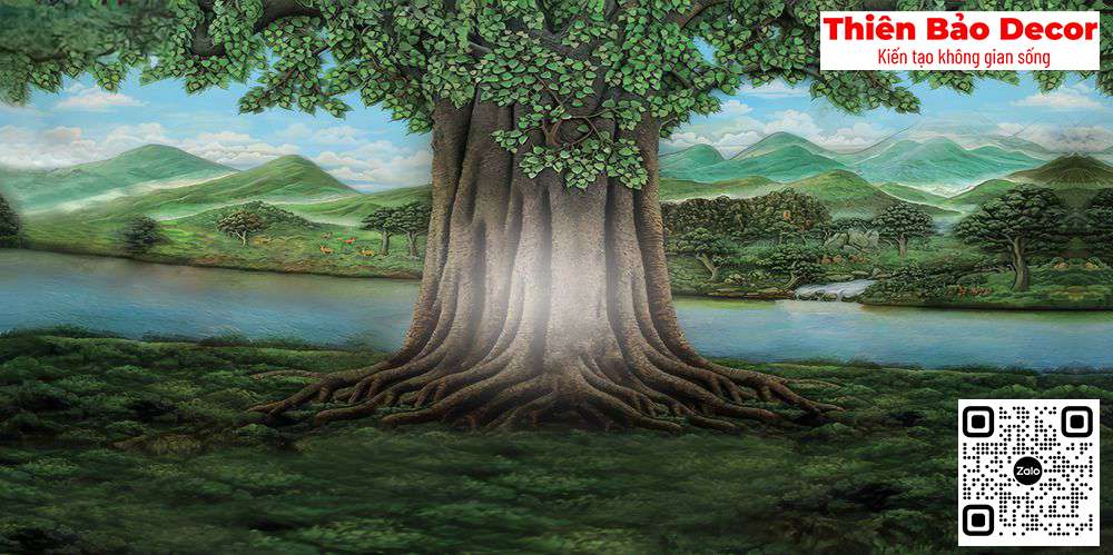 Tranh cây bồ đề 1