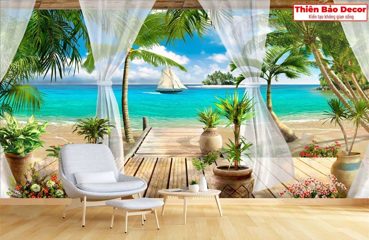 Tranh 3D cảnh biển 01