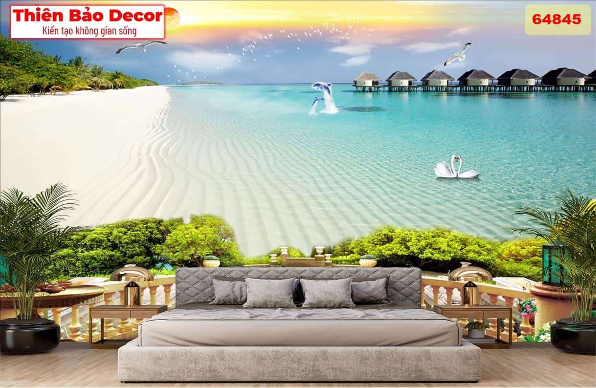 Tranh 3D cảnh biển 01