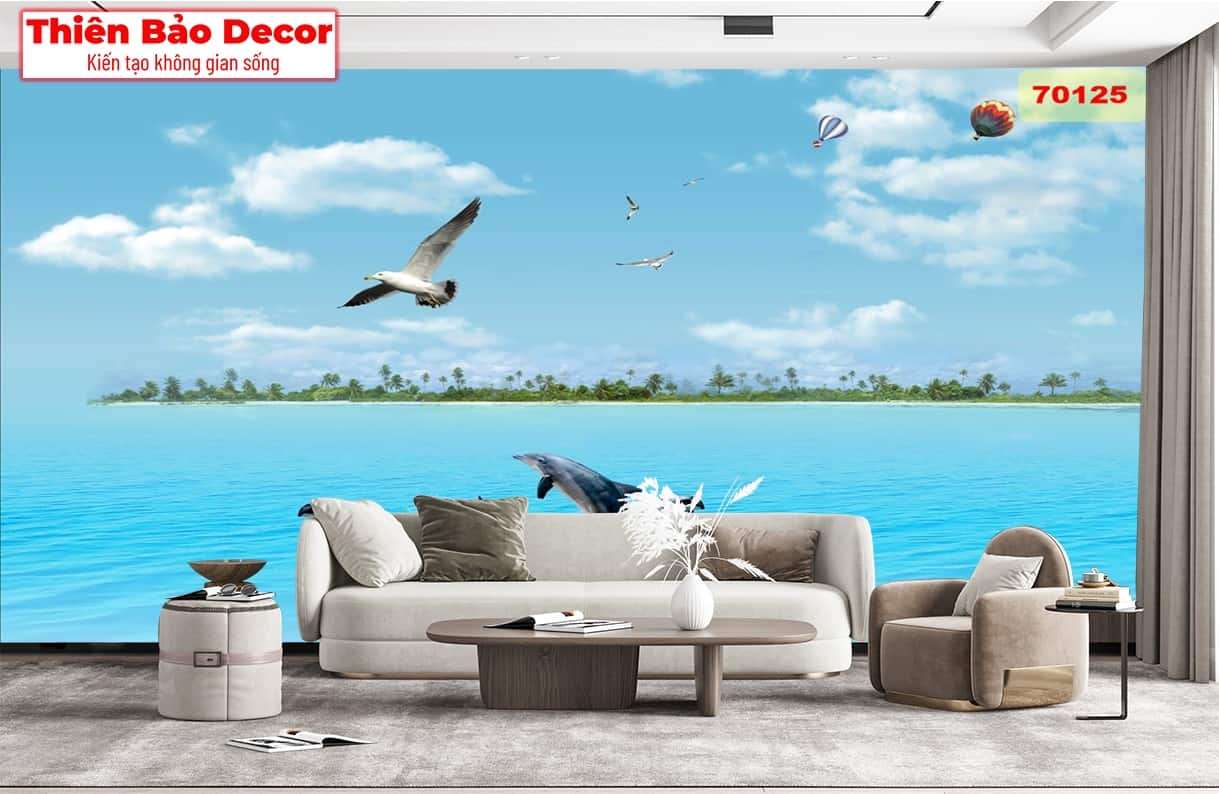 Tranh 3D cảnh biển 01
