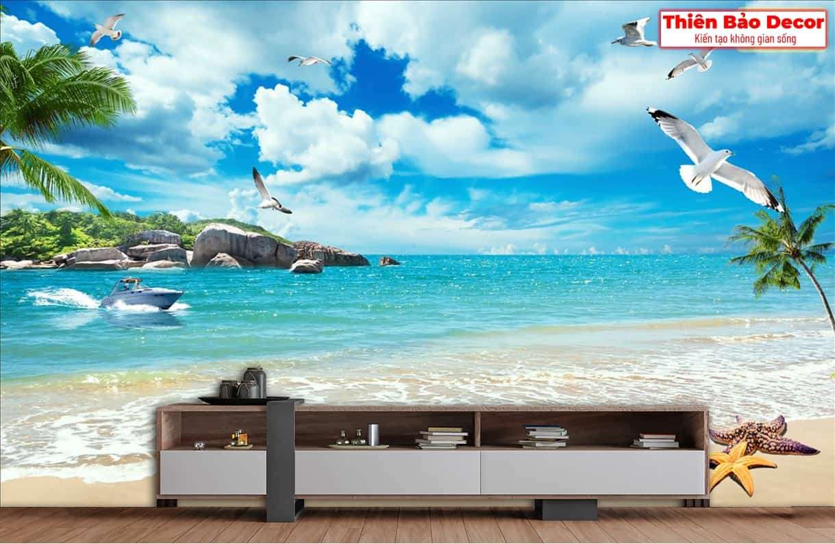 Tranh 3D cảnh biển 01