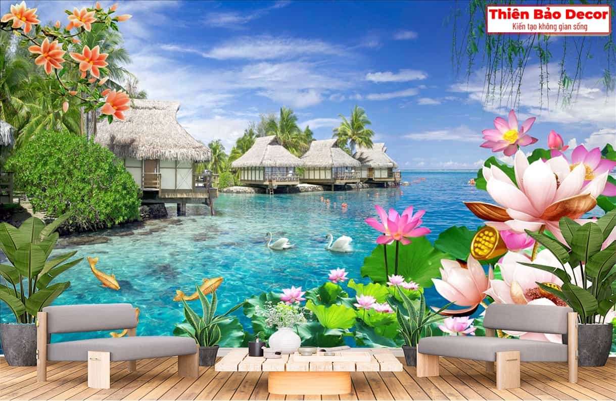 Tranh 3D cảnh biển 01