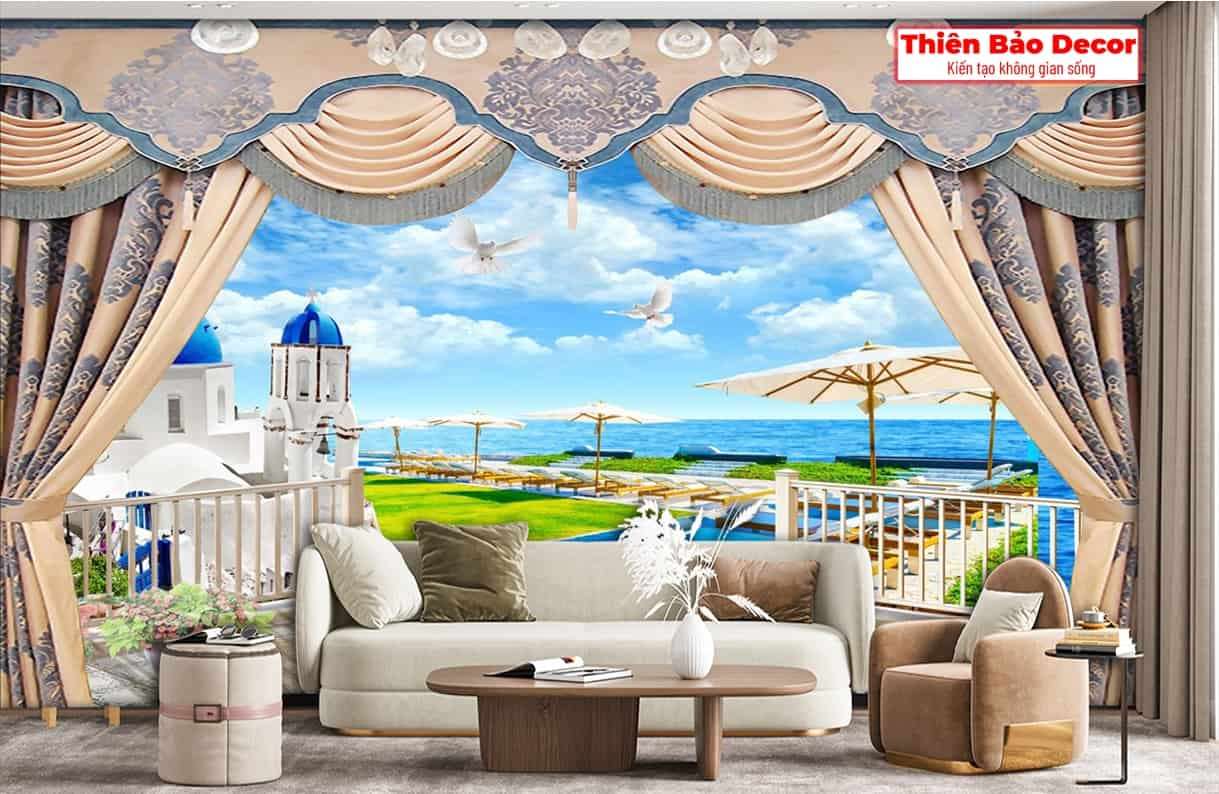 Tranh 3D cảnh biển 01