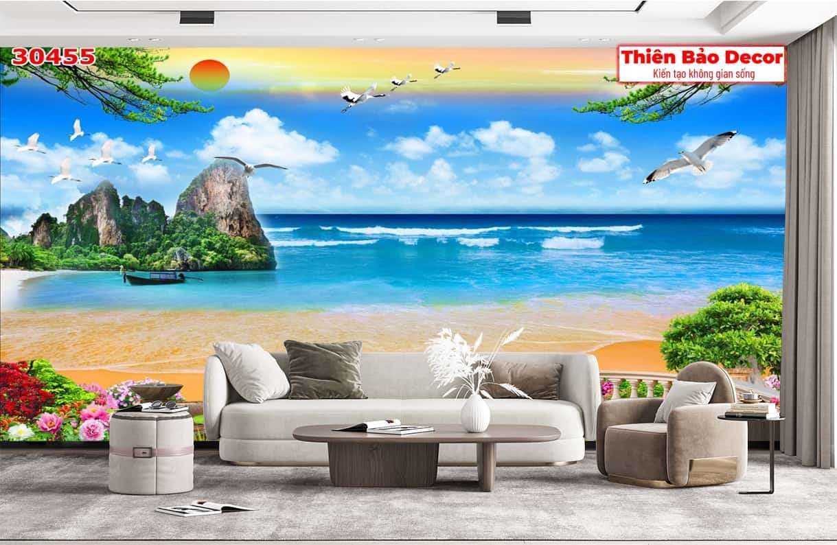 Tranh 3D cảnh biển 01