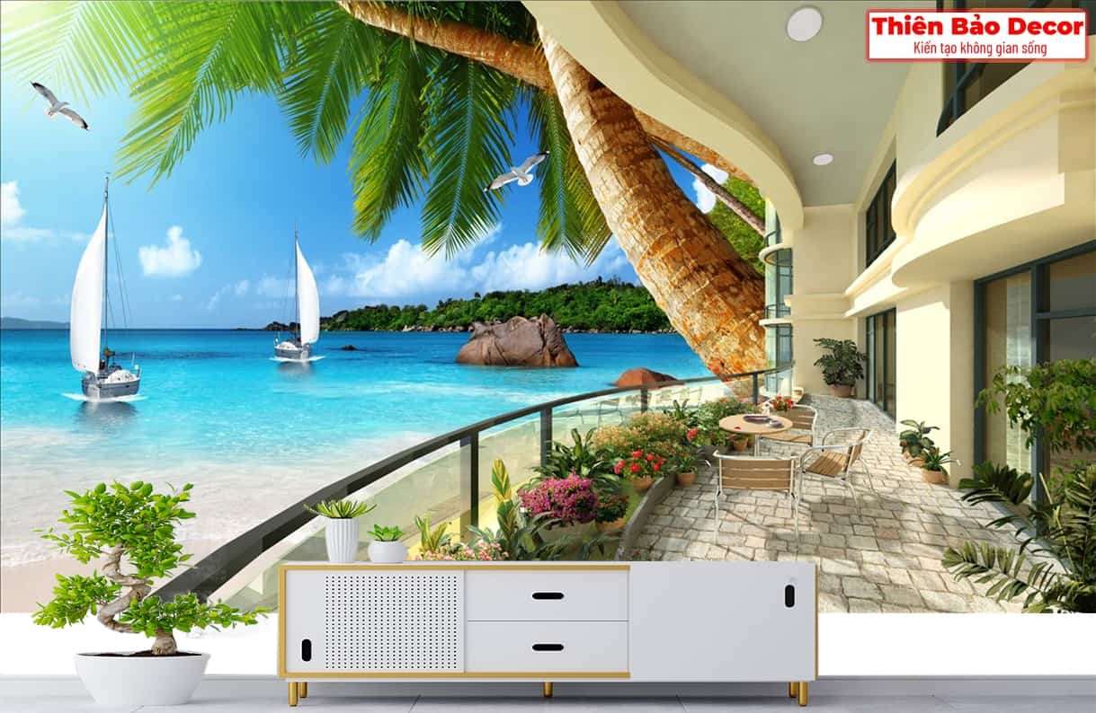 Tranh 3D cảnh biển 01