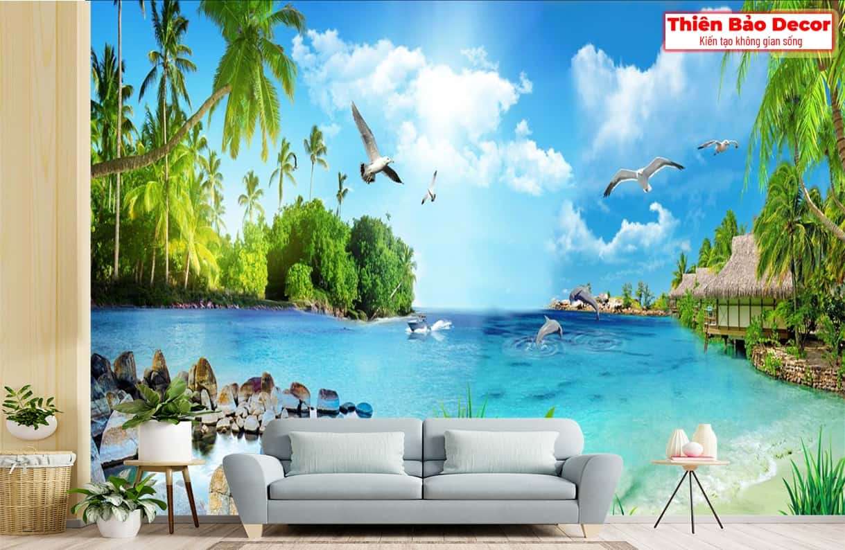 Tranh 3D cảnh biển 01