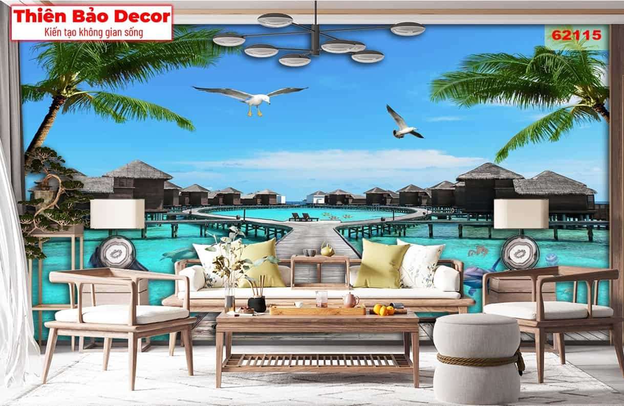 Tranh 3D cảnh biển 01