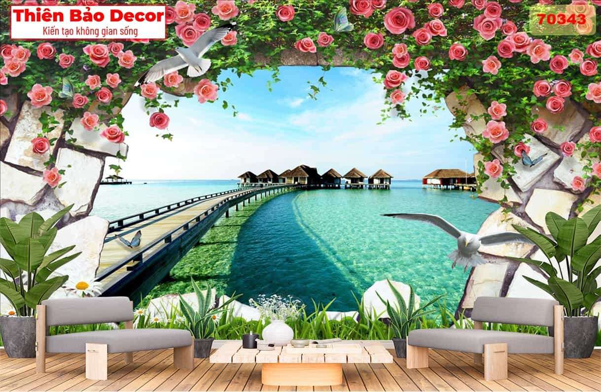 Tranh 3D cảnh biển 01