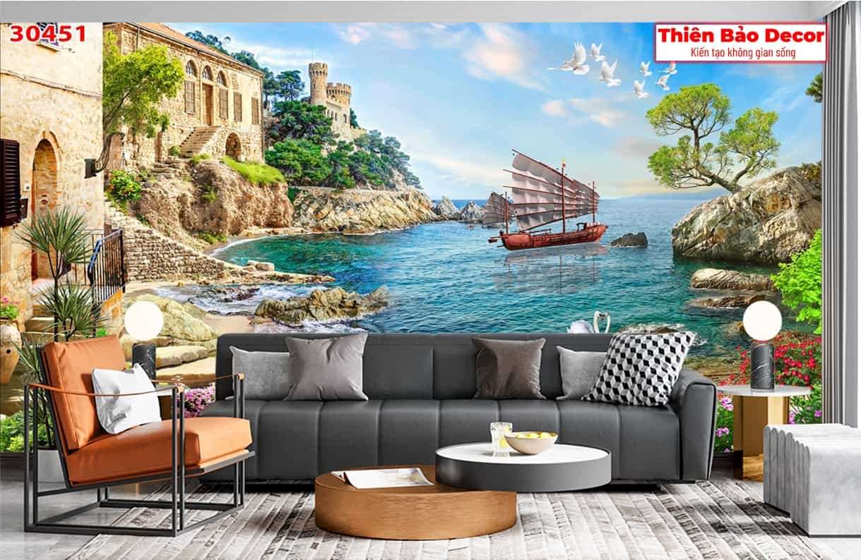 Tranh 3D cảnh biển 01