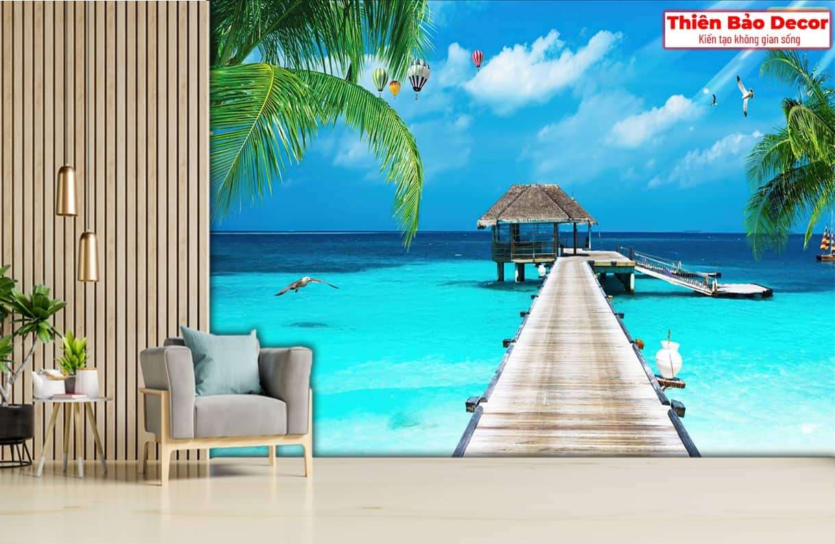 Tranh 3D cảnh biển 01