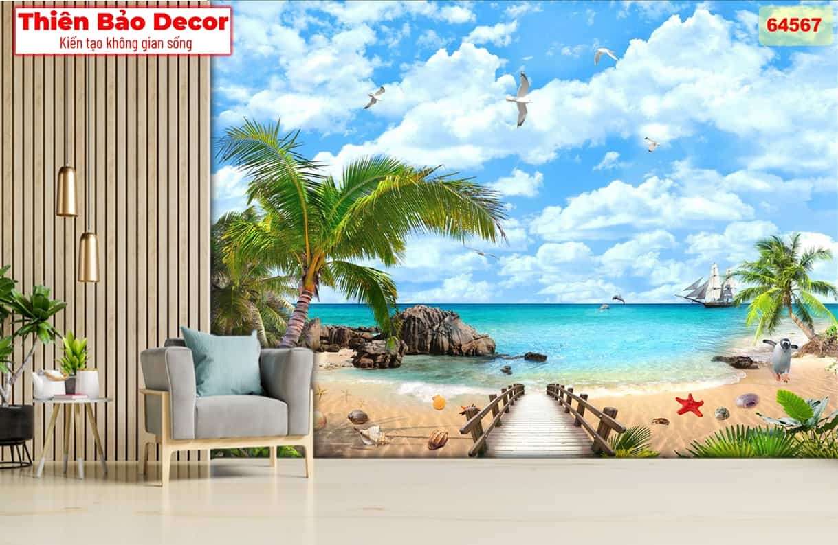 Tranh 3D cảnh biển 01