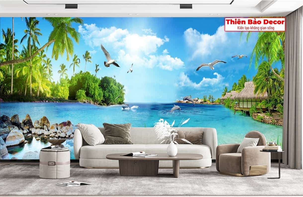 Tranh 3D cảnh biển 01