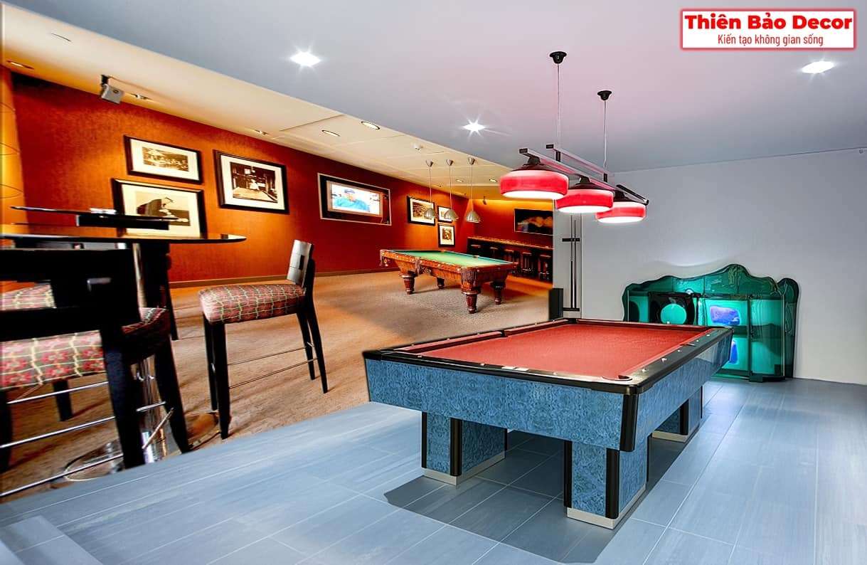 Tranh dán tường quán bida 01