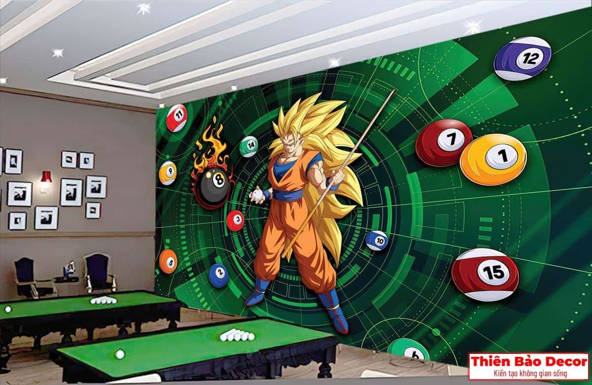 Tranh dán tường quán bida 01
