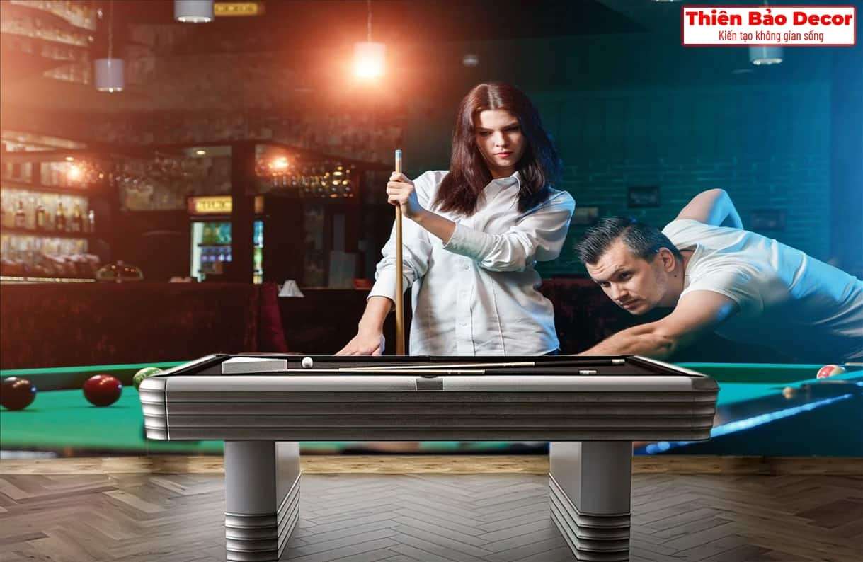 Tranh dán tường quán bida 01