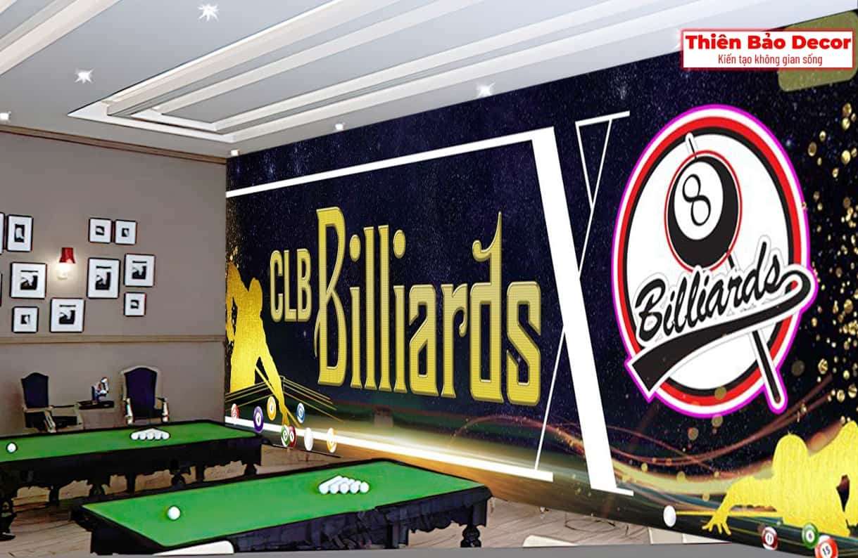 Tranh dán tường quán bida 01