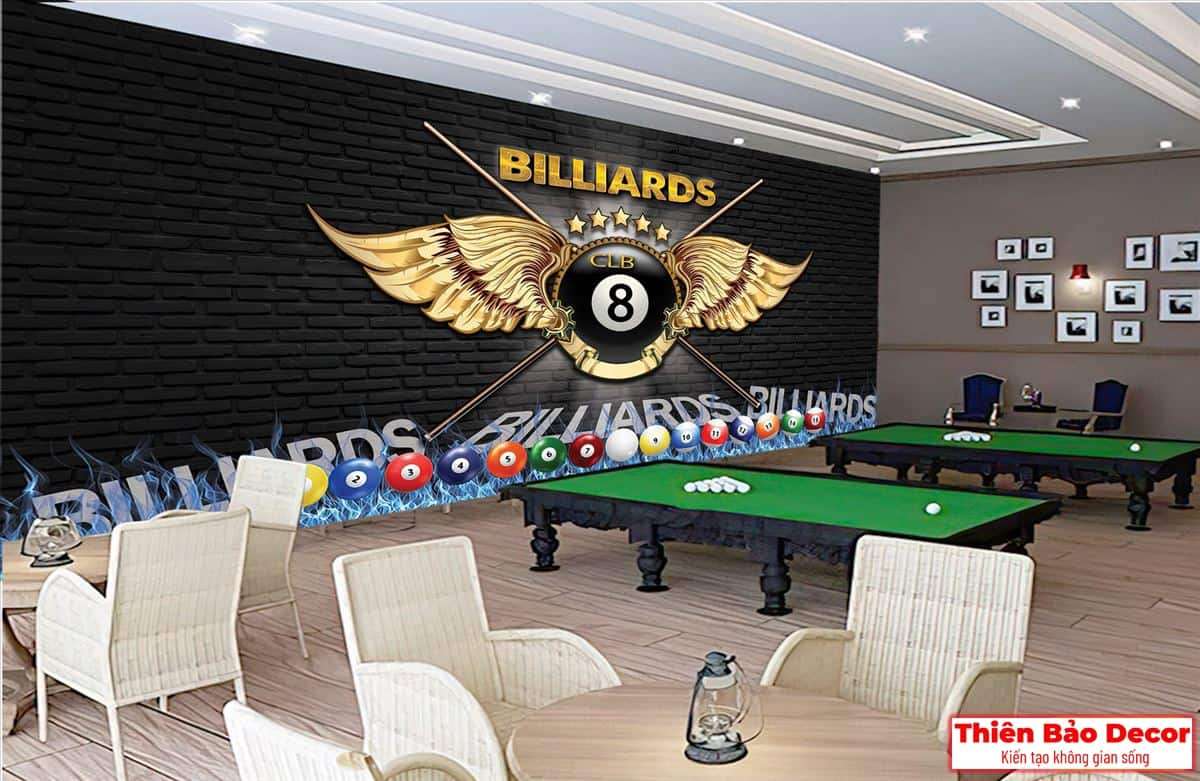 Tranh dán tường quán bida 01