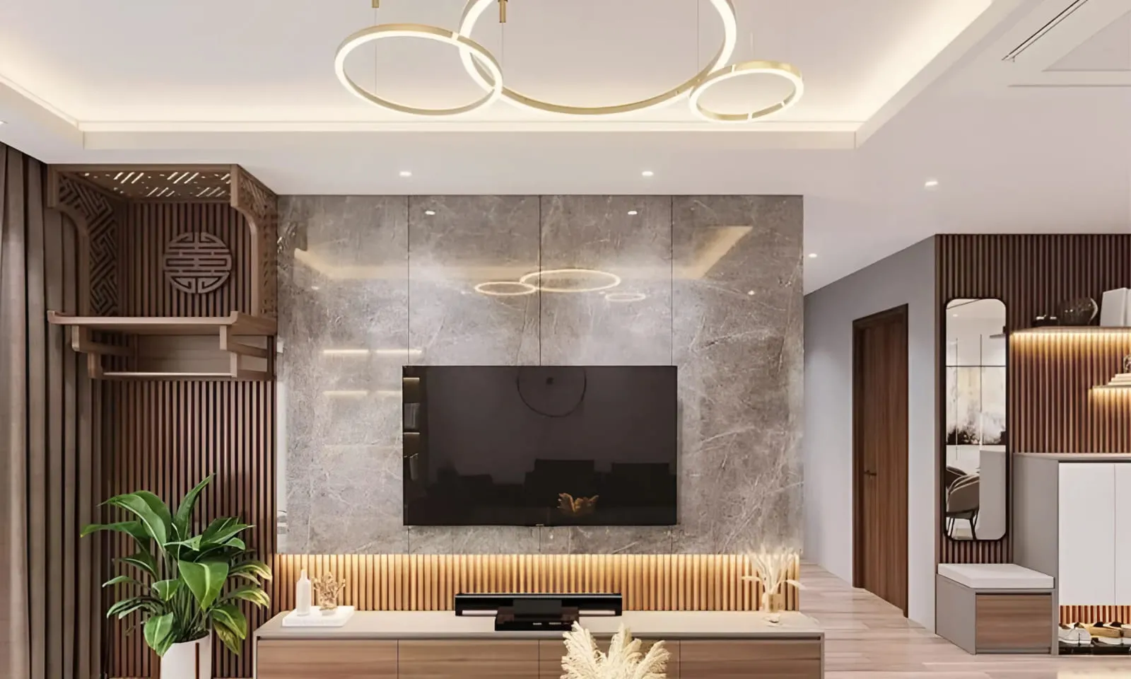 Mẫu vách lam sóng pvc nano đẹp mới nhất