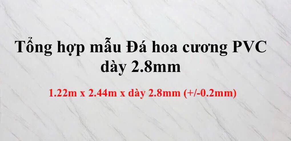 Mẫu PVC TGI cao cấp dày 2,8mm
