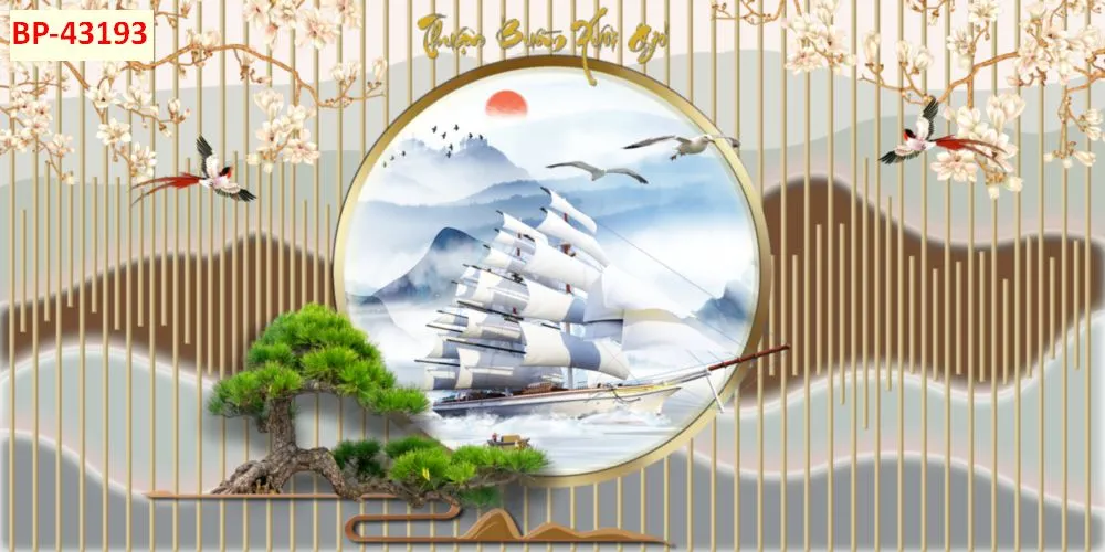 Mẫu tranh lam sóng 2026 đẹp phần 1