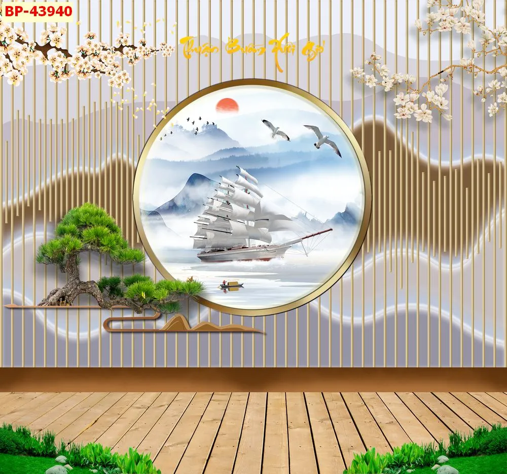 Mẫu tranh lam sóng 2026 đẹp phần 1