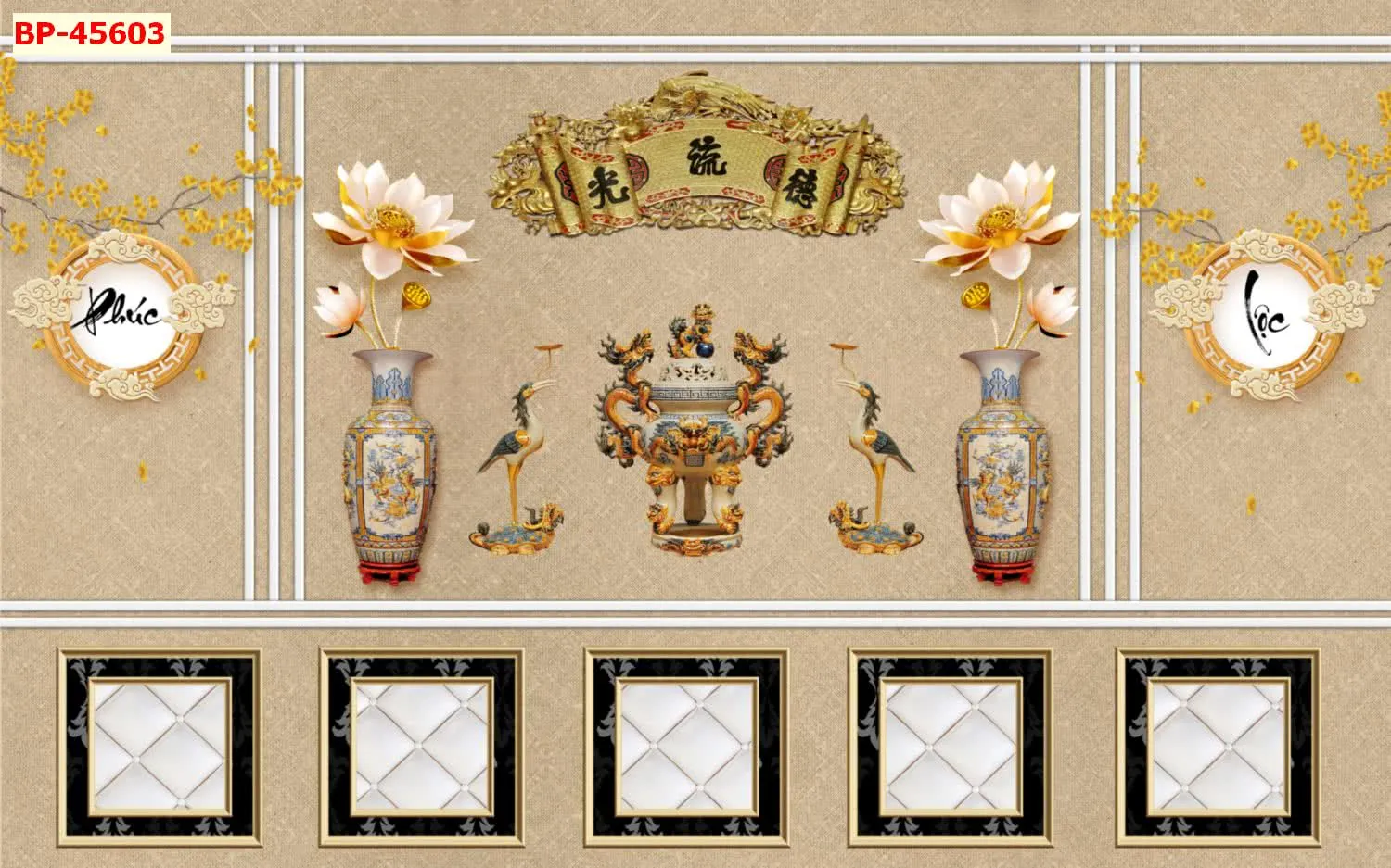 Mẫu tranh lam sóng 2026 đẹp phần 1