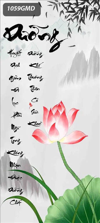 Tranh dán tường dưỡng sinh đông y